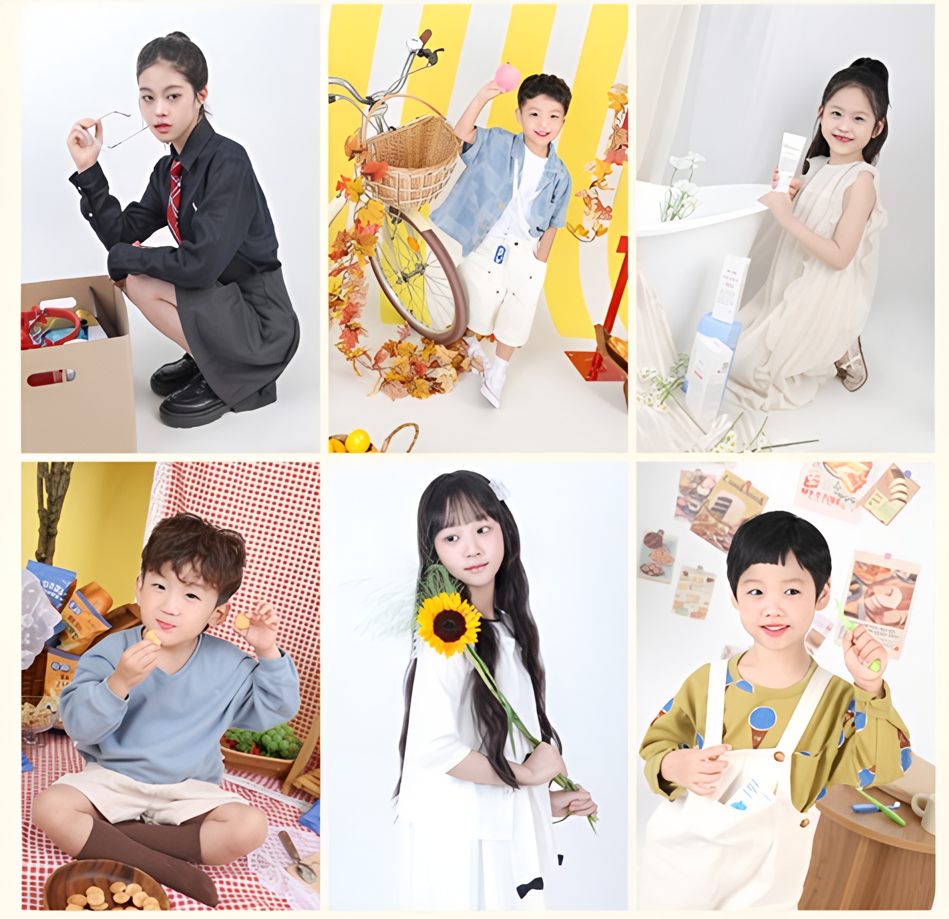 키즈모델 화보 보정본 샘플 6컷